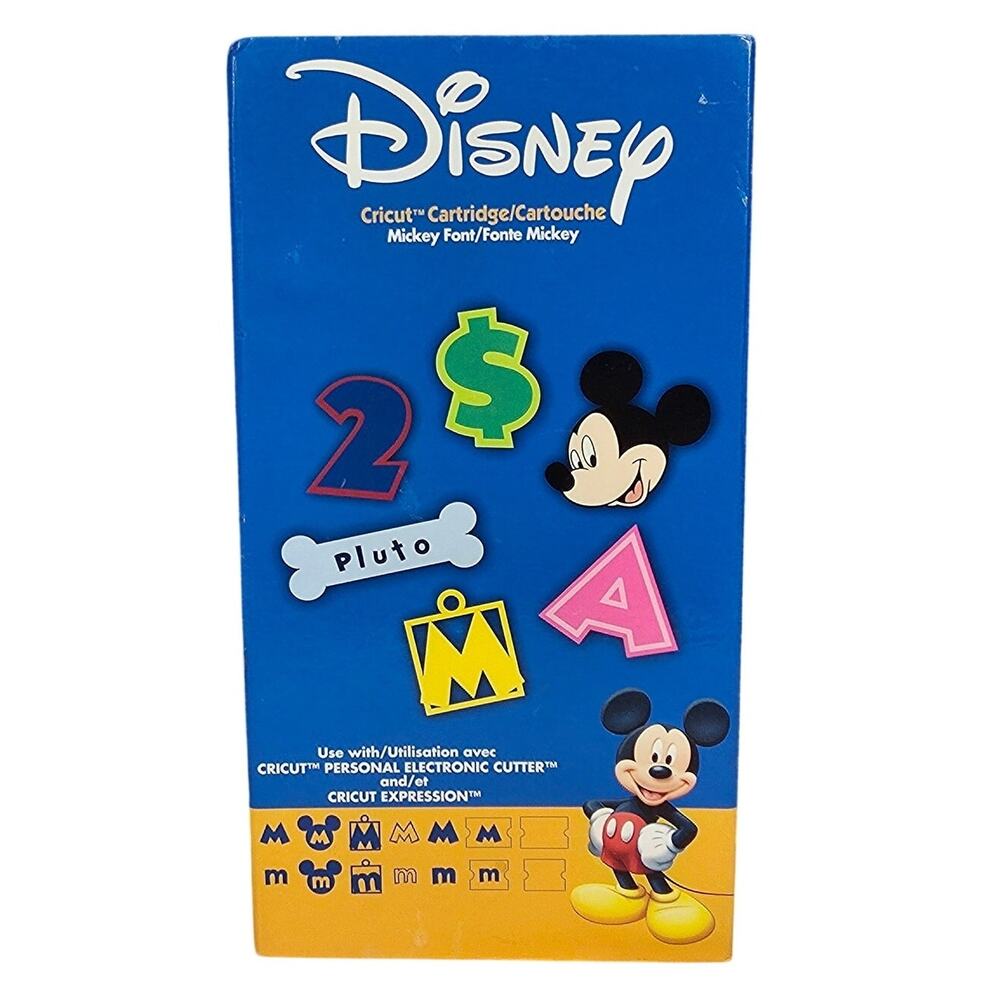 CRICUT PROVOCRAFT MICKEY FONT CARTRIDGE – DISNEY MICKEY MOUSE – COMPLETE SET